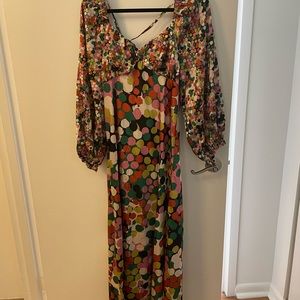 Anthropologie Multi-color Silk Dress